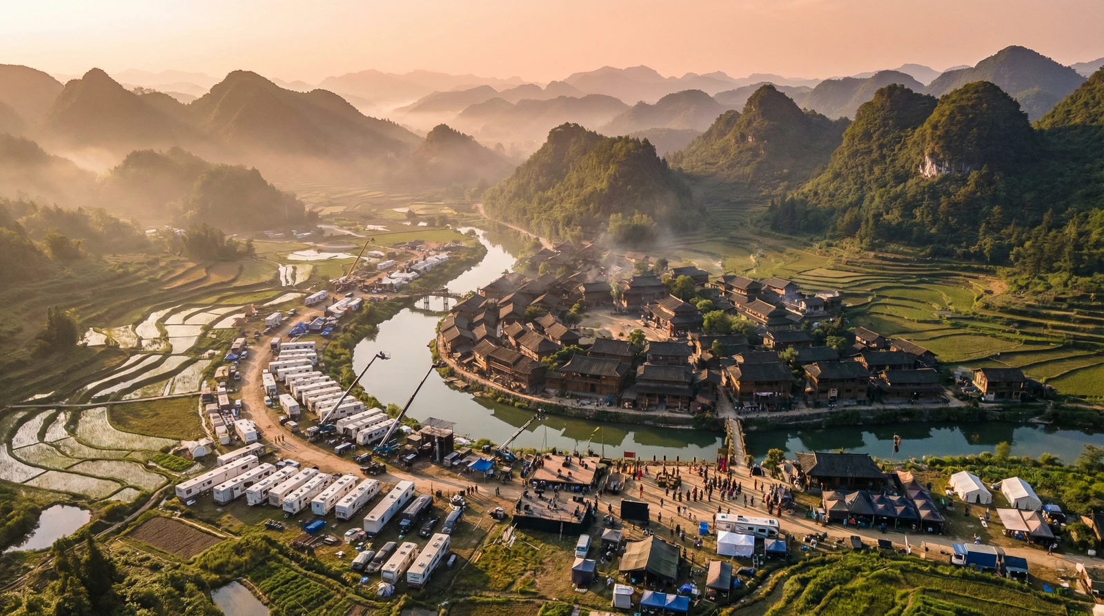 福利姬海角社区栏目航拍外景拍摄基地全景